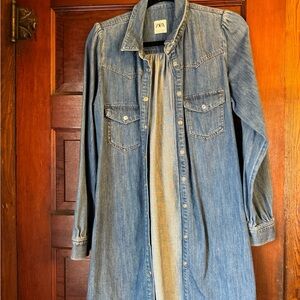 Zara Denim Shirt Dress